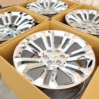 24x10 Chrome - Fits Chevrolete Silverado 1500,  Tahoe, Suburban, Avalanche, Express Van 1500 GMC Sierra K1500, Safari, Savanna Van, Yukon, Denali Cadillac Escalade