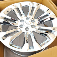 24x10 Chrome - Fits Chevrolete Silverado 1500,  Tahoe, Suburban, Avalanche, Express Van 1500 GMC Sierra K1500, Safari, Savanna Van, Yukon, Denali Cadillac Escalade