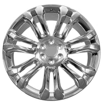 24x10 Chrome - Fits Chevrolete Silverado 1500,  Tahoe, Suburban, Avalanche, Express Van 1500 GMC Sierra K1500, Safari, Savanna Van, Yukon, Denali Cadillac Escalade