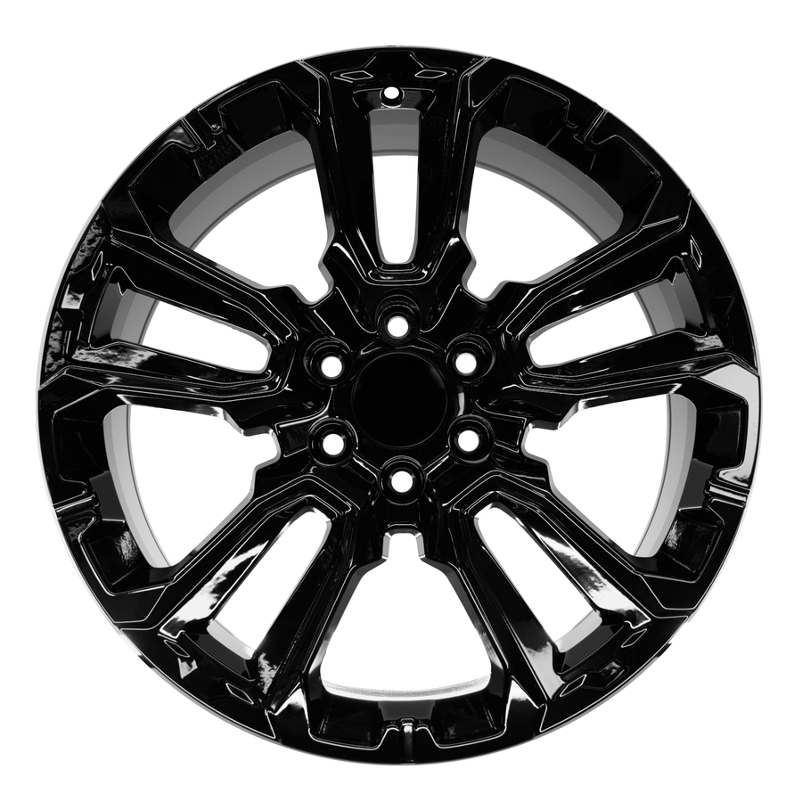 22X9 Gloss Black - Fits Chevrolete Silverado 1500,  Tahoe, Suburban, Avalanche, Express Van 1500 GMC Sierra K1500, Safari, Savanna Van, Yukon, Denali Cadillac Escalade