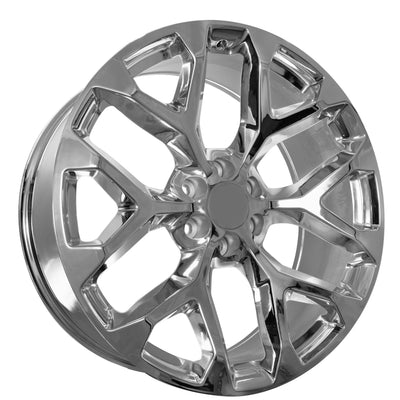 26x10 Chrome - Fits Chevrolete Silverado 1500,  Tahoe, Suburban, Avalanche, Express Van 1500 GMC Sierra K1500, Safari, Savanna Van, Yukon, Denali Cadillac Escalade