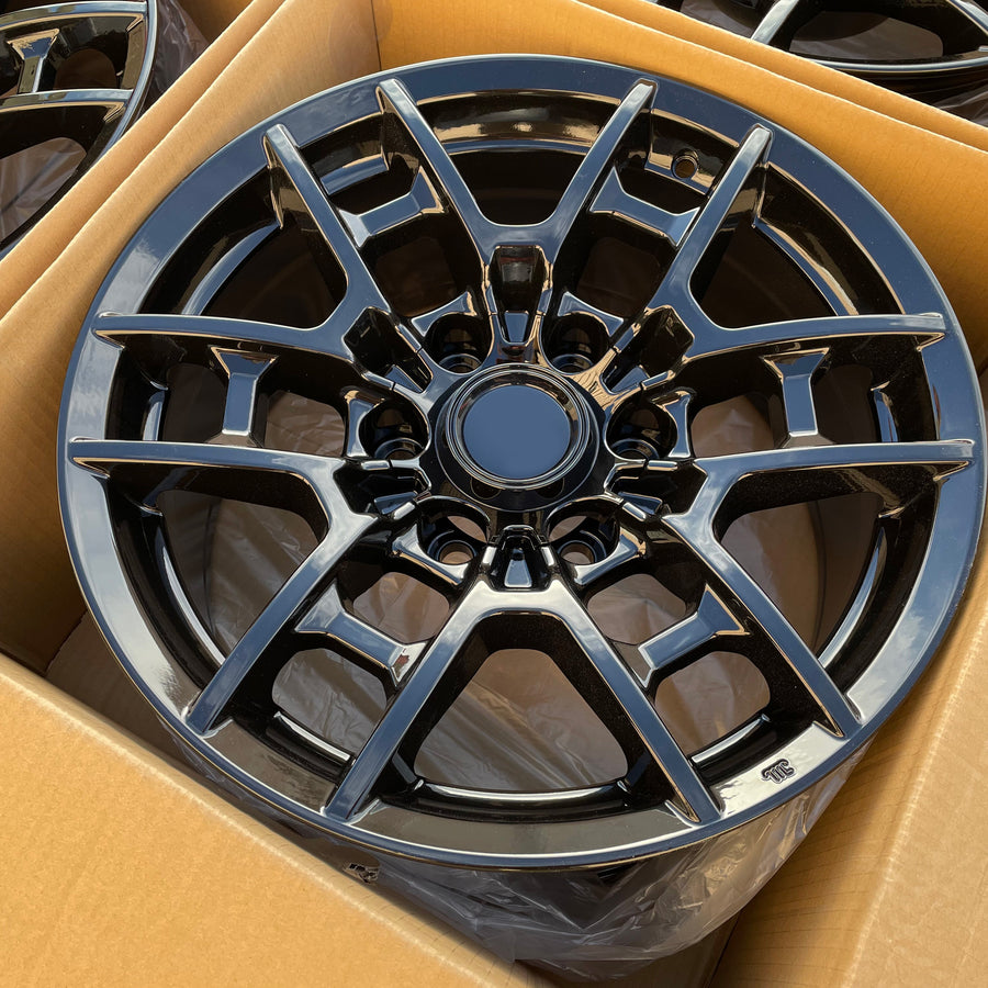 17X8.0 Gloss Black Pro Wheels - Fits Toyota TRD Tacoma, 4Runner, FJ Cruiser, Sequoia, Tundra, Lexus GX460/GX470