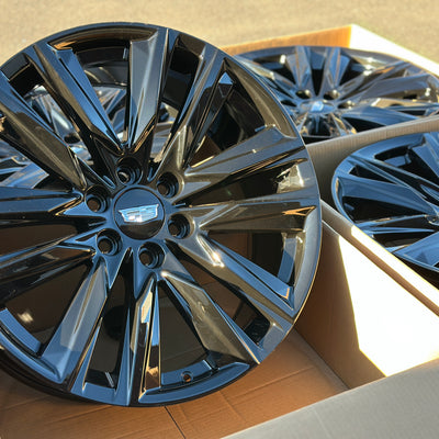 24X10 Gloss Black - Fits Chevrolete Silverado 1500,  Tahoe, Suburban, Avalanche, Express Van 1500 GMC Sierra K1500, Safari, Savanna Van, Yukon, Denali Cadillac Escalade