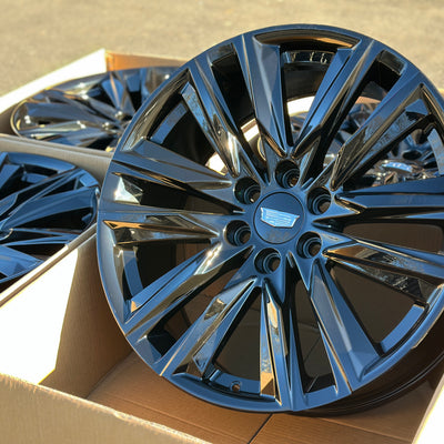24X10 Gloss Black - Fits Chevrolete Silverado 1500,  Tahoe, Suburban, Avalanche, Express Van 1500 GMC Sierra K1500, Safari, Savanna Van, Yukon, Denali Cadillac Escalade