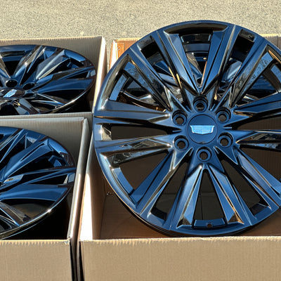 24X10 Gloss Black - Fits Chevrolete Silverado 1500,  Tahoe, Suburban, Avalanche, Express Van 1500 GMC Sierra K1500, Safari, Savanna Van, Yukon, Denali Cadillac Escalade