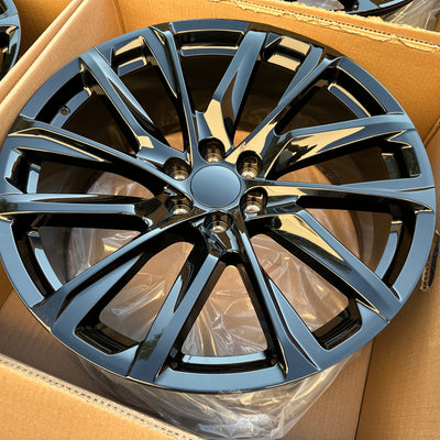 22X9 Gloss Black - Fits Chevrolete Silverado 1500,  Tahoe, Suburban, Avalanche, Express Van 1500 GMC Sierra K1500, Safari, Savanna Van, Yukon, Denali Cadillac Escalade