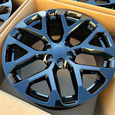 24X10 Gloss Black - Fits Chevrolete Silverado 1500,  Tahoe, Suburban, Avalanche, Express Van 1500 GMC Sierra K1500, Safari, Savanna Van, Yukon, Denali Cadillac Escalade
