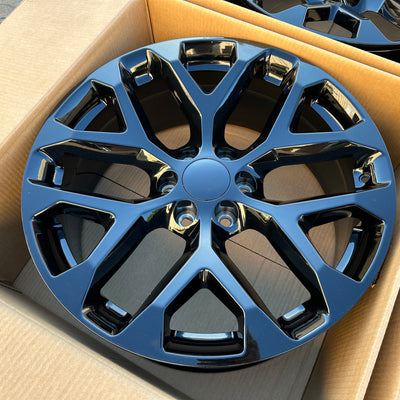 24X10 Gloss Black - Fits Chevrolete Silverado 1500,  Tahoe, Suburban, Avalanche, Express Van 1500 GMC Sierra K1500, Safari, Savanna Van, Yukon, Denali Cadillac Escalade