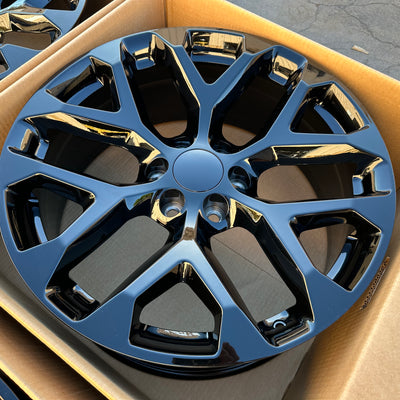 24X10 Gloss Black - Fits Chevrolete Silverado 1500,  Tahoe, Suburban, Avalanche, Express Van 1500 GMC Sierra K1500, Safari, Savanna Van, Yukon, Denali Cadillac Escalade