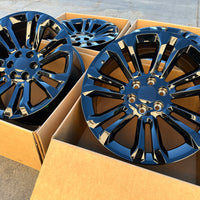 24X10 Gloss Black - Fits Chevrolete Silverado 1500,  Tahoe, Suburban, Avalanche, Express Van 1500 GMC Sierra K1500, Safari, Savanna Van, Yukon, Denali Cadillac Escalade