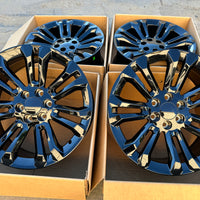 24X10 Gloss Black - Fits Chevrolete Silverado 1500,  Tahoe, Suburban, Avalanche, Express Van 1500 GMC Sierra K1500, Safari, Savanna Van, Yukon, Denali Cadillac Escalade