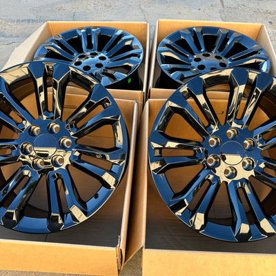24X10 Gloss Black - Fits Chevrolete Silverado 1500,  Tahoe, Suburban, Avalanche, Express Van 1500 GMC Sierra K1500, Safari, Savanna Van, Yukon, Denali Cadillac Escalade