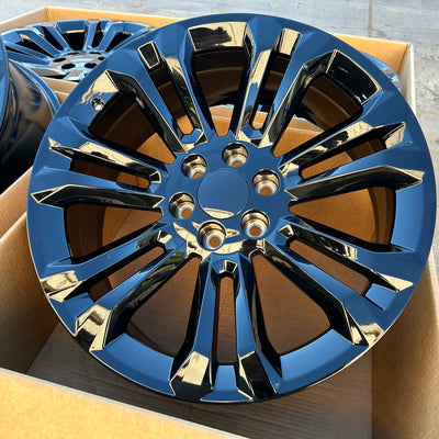 24X10 Gloss Black - Fits Chevrolete Silverado 1500,  Tahoe, Suburban, Avalanche, Express Van 1500 GMC Sierra K1500, Safari, Savanna Van, Yukon, Denali Cadillac Escalade