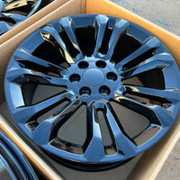 24X10 Gloss Black - Fits Chevrolete Silverado 1500,  Tahoe, Suburban, Avalanche, Express Van 1500 GMC Sierra K1500, Safari, Savanna Van, Yukon, Denali Cadillac Escalade