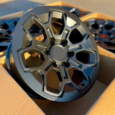 17X8.0 Matte Black Pro Wheels - Fits Toyota TRD Tacoma, 4Runner, FJ Cruiser, Sequoia, Tundra, Lexus LX600/GX550