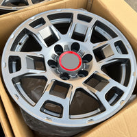 17X8.0 Matte Black Pro Wheels - Fits Toyota TRD Tacoma, 4Runner, FJ Cruiser, Sequoia, Tundra, Lexus GX460/GX470