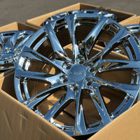 22X9.0 Chrome - Fits Chevrolete Silverado 1500,  Tahoe, Suburban, Avalanche, Express Van 1500 GMC Sierra K1500, Safari, Savanna Van, Yukon, Denali Cadillac Escalade