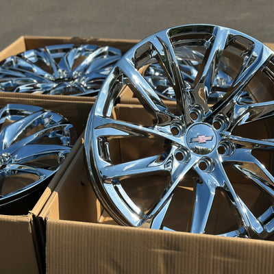 22X9.0 Chrome - Fits Chevrolete Silverado 1500,  Tahoe, Suburban, Avalanche, Express Van 1500 GMC Sierra K1500, Safari, Savanna Van, Yukon, Denali Cadillac Escalade