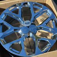 22X9 Chrome - Fits Chevrolete Silverado 1500,  Tahoe, Suburban, Avalanche, Express Van 1500 GMC Sierra K1500, Safari, Savanna Van, Yukon, Denali Cadillac Escalade