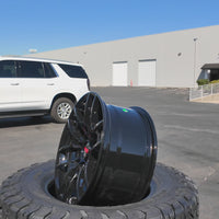 17X8.0 Gloss Black Pro Wheels - Fits Toyota TRD Tacoma, 4Runner, FJ Cruiser, Sequoia, Tundra, Lexus GX460/GX470